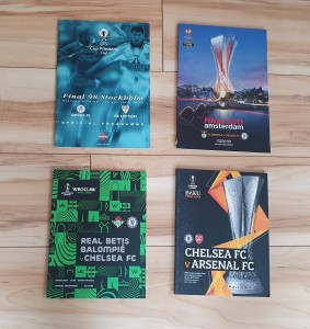 CHELSEA EUROPEAN FINALS PROGRAMMES for sale on Ebay