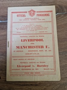 1947-48 LIVERPOOL v MANCHESTER UNITED FOOTBALL PROGRAMME for sale on Ebay