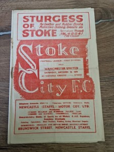 1948-49 STOKE CITY v MANCHESTER UNITED FOOTBALL PROGRAMME VG CONDITION for sale on Ebay