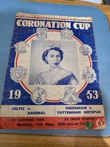 1953 CORONATION CUP CELTIC v ARSENAL HIBERNIAN v TOTTENHAM HOTSPUR for sale on Ebay