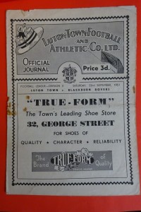 1951/52   LUTON TOWN v BLACKBURN ROVERS for sale on Ebay