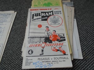 PEGASUS V SOUTHALL 1952-3 FA AMATEUR CUP SEMI FINAL REPLAY @ FULHAM FC for sale on Ebay