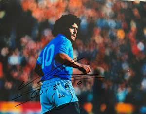 Diego Maradona Hand Signed Napoli Legend 16x12 Photo + PSA Card & Verified COA for sale on Ebay