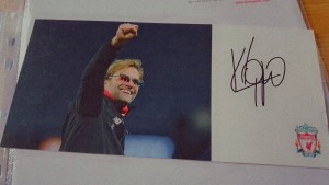 Liverpool FC Signed Jurgen Klopp  for sale on Ebay