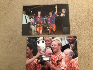 2 x RONALD KOEMAN  SIGNED AUTOGRAPHS 12x8 PHOTOS ex Barcelona, Ajax, Netherlands for sale on Ebay