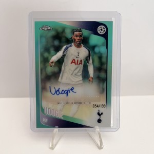 Topps Chrome UCC 2025-2026 Tottenham Hotspur Destiny Udogie Auto /199 for sale on Ebay