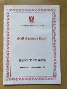 Kenny Dalglish Signed Official Liverpool FC 1989 Staff Xmas Part Menu Card. for sale on Ebay