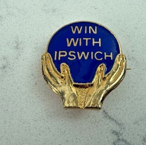 Ipswich Town FC Vintage enamel metal pin badge for sale on Ebay