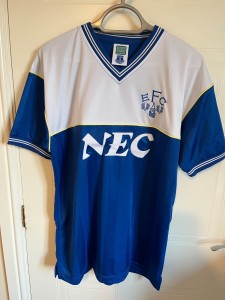 ScoreDraw Everton Retro Home Shirt, Mens Medium, Excellent Condition for sale on Ebay