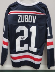 SERGEI ZUBOV AUTOGRAPHED SIGNED CUSTOM NEW YORK RANGERS JERSEY BAS BECKETT KL5 for sale on Ebay