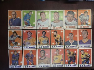 1970-71 OPC lot of 18 feat N.Y. Rangers & L.A.Kings with 1 rookie card. for sale on Ebay