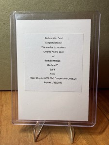 Topps UCC Chrome 25/26 Redemption Anime Card Estevao Willian Chelsea FC for sale on Ebay