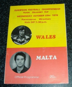 Wales v Malta 1981 - European Championship Qualifier Played at Wrexham *EXC* for sale on Ebay