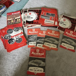 Approx 75 Arsenal programmes, late 50s to 1978 for sale on Ebay