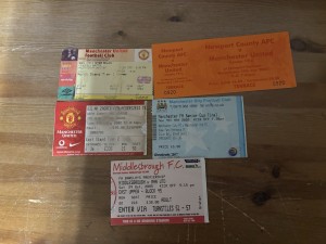 5 VINTAGE MANCHESTER UNITED MAN UTD TICKET STUBS FRIENDLY EUROPEAN RESERVES ECT for sale on Ebay