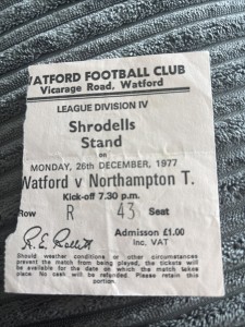 Ticket - Watford V Northampton Town - 1977/1978 for sale on Ebay