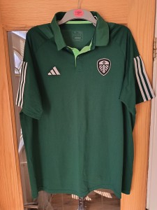 Leeds United Football Club Green Adidas Training shirt  XL for sale on Ebay