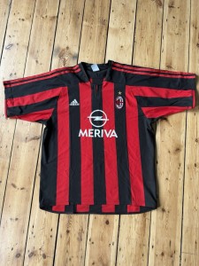 2003/04 AC Milan Home Shirt Vintage Football Jersey Mens Retro Adidas Size L for sale on Ebay