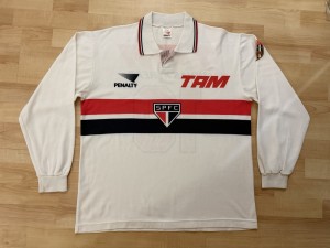 Vintage 1994 Sao Paulo Juninho 10 Football Shirt Jersey Camisa Brasil Penalty LS for sale on Ebay