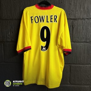 Liverpool 1997/98 Genuine Away Shirt - XL 46-48”) - Fowler #9 for sale on Ebay