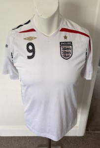 England Home Football Shirt 2007-09 Rooney 9 - Adult S - Get World Cup 26 Ready for sale on Ebay