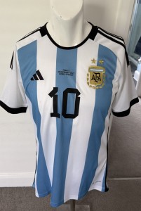 Argentina Home WC 2022 Final Football Shirt Messi 10 - Get World Cup 26 Ready for sale on Ebay