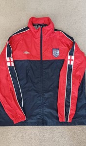 England Umbro Raincoat 2002 Vintage Retro Football Jacket Men's Size L for sale on Ebay