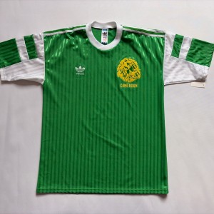 CAMEROON NATIONAL TEAM ADIDAS 1990 HOME WORLD CUP FOOTBALL SHIRT VINTAGE L for sale on Ebay