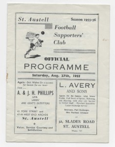 1955/56 South Western League - ST. AUSTELL v. PLYMOUTH ARGYLE 'A' for sale on Ebay