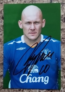 Thomas Gravesen - Everton & Denmark Football Hand Signed Photo AFTAL COA for sale on Ebay