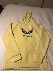Castore Everton Hoodie, Mens Medium, Yellow, Good Condition for sale on Ebay