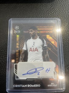 Topps Premier League Cristian Romero Tottenham /25 Auto for sale on Ebay