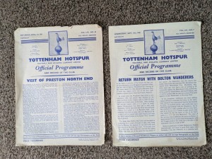 Tottenham Hotspur x 2 Programmes. 1960/61 Double Winning Season. for sale on Ebay