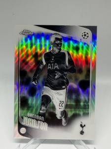 Topps Chrome UCC 25/26 Brennan Johnson Negative Parallel - Tottenham Hotspur for sale on Ebay