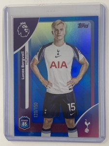 TOPPS FLAGSHIP 25/26 LUCAS BERGVALL TOTTENHAM PARALLEL 120/150. for sale on Ebay