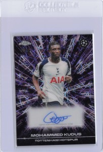 Topps EPL Finest Chrome - Auto - Black Lazer - Mohammed Kudus /75 - Tottenham for sale on Ebay