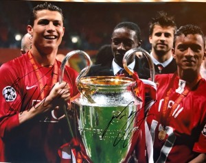 Cristiano Ronaldo & Luis Nani Hand Signed Man Utd 2008 16x12 Photo Verified COA for sale on Ebay