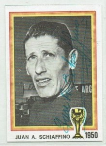JUAN A. SCHIAFFINO signed 1978 Panini Sticker recovered URUGUAY World Cup 1950 for sale on Ebay