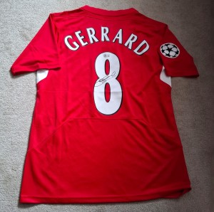 Steven Gerrard Authentic Hand Signed Liverpool shirt Beckett BAS for sale on Ebay