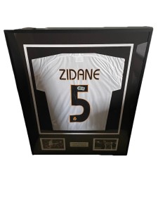 Zidane Signed Framed Real Madrid Shirt With Beckett COA for sale on Ebay