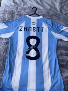 Javier Zanetti Signed Argentina Home Shirt Beckett Authentication for sale on Ebay