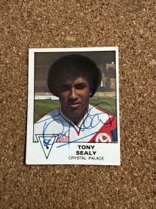 Tony Sealey - Crystal Palace Signed Unused Football 80 Sticker for sale on Ebay