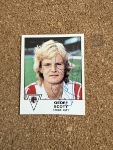 Geoff Scott - Stoke City Signed Unused Football 80 Sticker for sale on Ebay