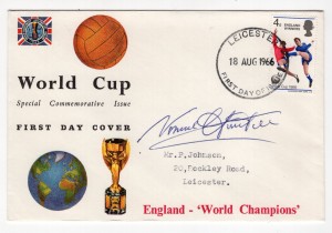 1966 WORLD CUP REMBRANDT ILLUSTRATED FIRST DAY COVER HANDSIGNED BY NORMAN HUNTER for sale on Ebay