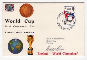 1966 WORLD CUP REMBRANDT ILLUSTRATED FIRST DAY COVER HANDSIGNED BY GEORGE COHEN for sale on Ebay