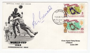 1966 WORLD CUP ILLUSTRATED GILBERT ISLANDS FDC HANDSIGNED BY PETER BONETTI for sale on Ebay