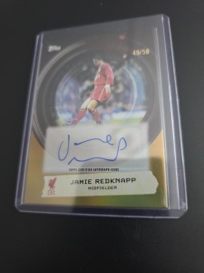 Jamie Redknapp Auto Numbered 49/50 Liverpool Topps Focus 2026 for sale on Ebay