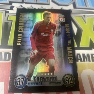 Topps match attax 2007/08 man of the match Peter Crouch Liverpool for sale on Ebay