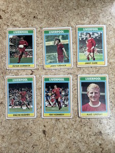 Topps Footballer 1976 Blue Backs Liverpool 6 cards for sale on Ebay