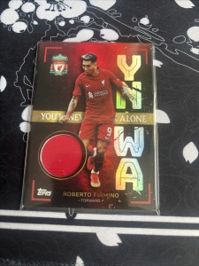 Topps Liverpool Team Set Patch 2023/2024 Roberto Firmino Match Worn Relic for sale on Ebay
